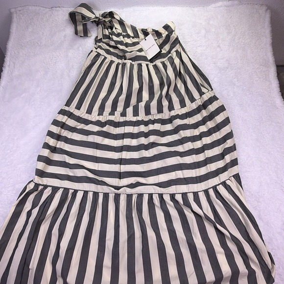 Who What Wear Dresses & Skirts - NWT 'Who What Wear' One Shoulder Sundress Womens XS Black/White Stripe w/Pockets